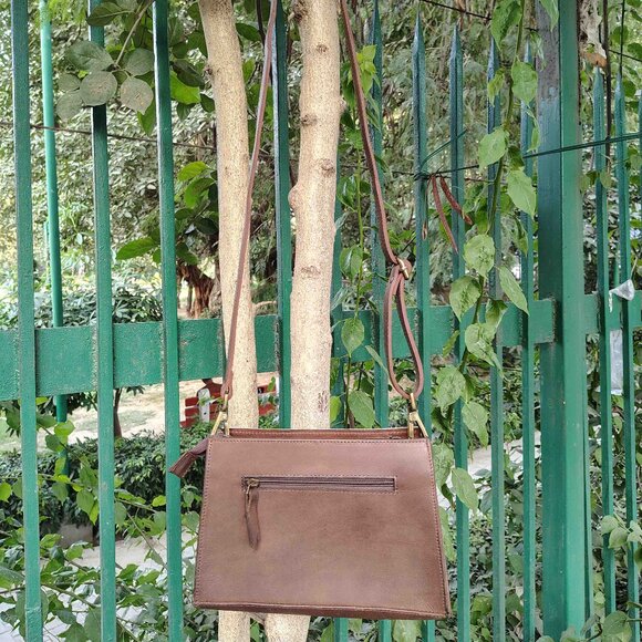 Western Hair-on Leather Purse – Tooled Cowhide Tote, Crossbody Shoulder Bag - Picture 11 of 12